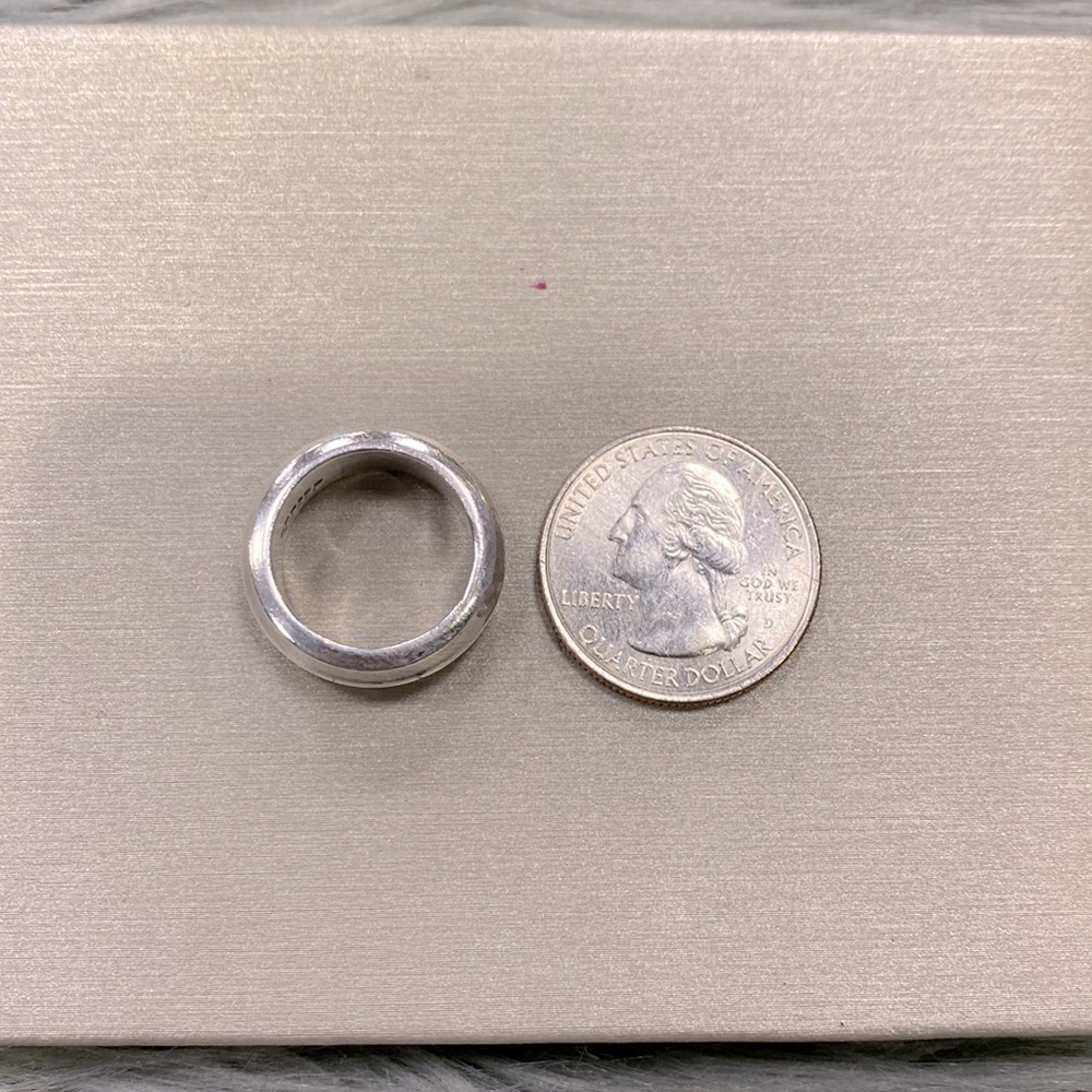 Chunky Triangular Sterling Silver Spinner Ring - image 5